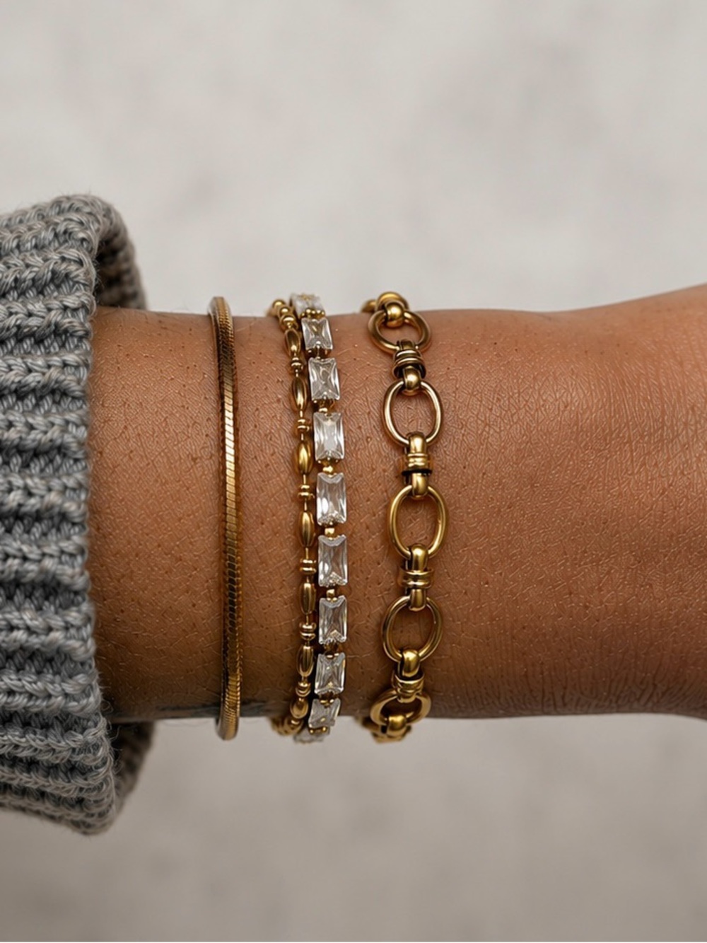 Everyday 4-Piece Bracelet Stack | Waterproof Stainless Steel | Minimalist Set